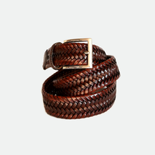 Load image into Gallery viewer, Braided Brown Leather