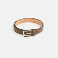 Load image into Gallery viewer, Leather belt with double stitching - Taupe
