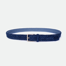 Load image into Gallery viewer, Woven Blue Suede