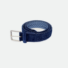 Load image into Gallery viewer, Woven Blue Suede